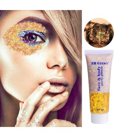 Sunnylisa Body Glitter Gel - Mermaid Sequin Sparkling Makeup with Brushes for Festivals & Parties - Buy Online on GoSupps.com