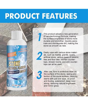 Stone Stain Remover Cleaner Stone Crystal Plating Agent and Granite Oil Stain Cleaner for Household Use All-Purpose Stone Cleaner and Polish for Marble Granite Quartz and More (3 Set) - Buy Online on GoSupps.com