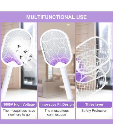 Shop Oziral 2 in 1 Electric Fly Catcher | 3000V USB Rechargeable Insect Trap for Home & Garden - Best Mosquito & Fly Destroyer - Buy Online on GoSupps.com