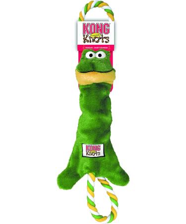 KONG Tugger Knots Frog Toy - Durable Tug Toy for Small/Medium Dogs - Minimally Filled & Robust Loops - 1 Piece - Buy Online on GoSupps.com