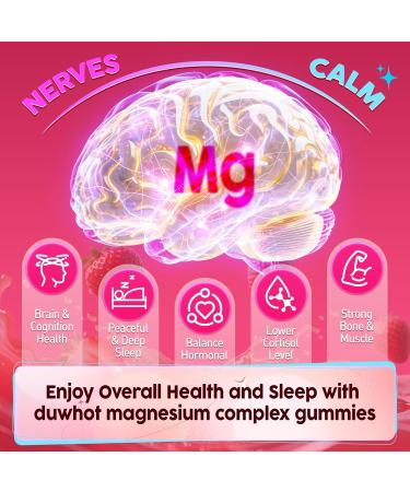 12-in-1 Magnesium Complex Gummies for Women 1000mg Liposomal Magnesium Glycinate Citrate Malate Oxide Supplement with D3 Methylated B6&12 Zinc for Relax Sleep Bone Muscle Health Vegan 60 Chews - Buy Online on GoSupps.com