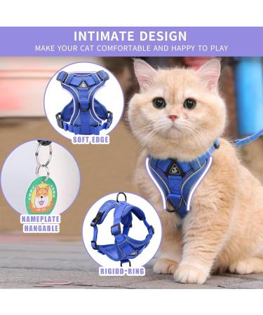 Shop Tikxlafe Adjustable Cat Dishes with 150cm Leash - Perfect for Kittens | Blue L Polyester Cat Linen Set - Buy Online on GoSupps.com