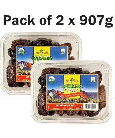 2 x 907g Medjool Dates Gourmet California Jumbo Size Medjoul SunDate Khajoor Grade A | Best Dates Under the Sun | Pure Organic | Pack of 2 | Sold by Essential Products - Buy Online on GoSupps.com