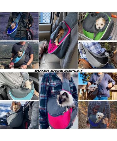 YUDODO Pet Dog Sling Carrier | Breathable Mesh Travel Safe Sling Bag for Dogs Cats | Medium Size | Black Reflective (1 Pack) - Buy Online on GoSupps.com