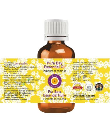 Deve Herbes Pure Bay Essential Oil 30ml - Natural Therapeutic Grade, Steam Distilled | Pimenta racemosa 1 oz - Buy Online on GoSupps.com