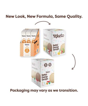 Kiss My Keto Bone Broth Powder Travel Packets 15 Pack - Thai Chicken, Pepper Chicken & Beef | Collagen Protein (9g) + MCT Oil | 18 Amino Acids | Low Carb Instant Bone Broth Single Servings - Buy Online on GoSupps.com