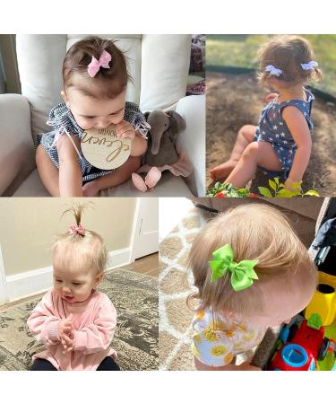 BJAINGEXK 20PCS 2-inch baby hair clip Bow Hair clip Girls Grosgrain Ribbon Fully Lined Baby hair Clip Accessory Girls Toddler Little Girls Hair clip (10 colors) - Buy Online on GoSupps.com