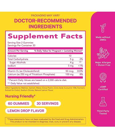Pink Stork Postpartum Mood Gummies - Postnatal Vitamins for Women - Hormone Balance & Immune Support - 60 Lemon Drop Gummies - Buy Online on GoSupps.com
