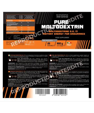 Bandini PURE MALTODEXTRIN | Energy Booster Powder Supplement | Supports During Training and Facilitates Muscle Recovery | L - Buy Online on GoSupps.com