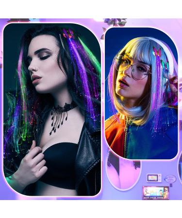 Juexica 24 Pcs LED Lights Hair Accessories Butterfly Fairy Braid Extension Clips | Glow in the Dark Party Favors & Supplies - Buy Online on GoSupps.com