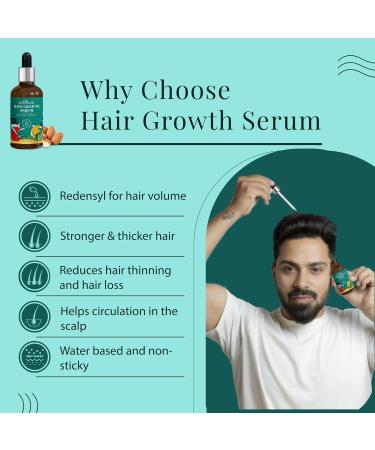 Satthwa Hair Growth Serum Redensyl 3% & Anagain 4% for Thicker Fuller Hair Fall Control | 50ml - Ideal for Men & Women - Buy Online on GoSupps.com