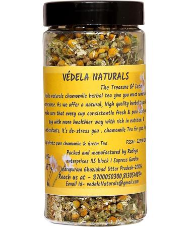 V DELA Naturals - Chamomile Tea (50 Gm/100 cups) | herbal- tisane - Detox Tea - Calming Tisane - Herbal Tea - Caffeine Free - Whole Flowers - Buy Online on GoSupps.com