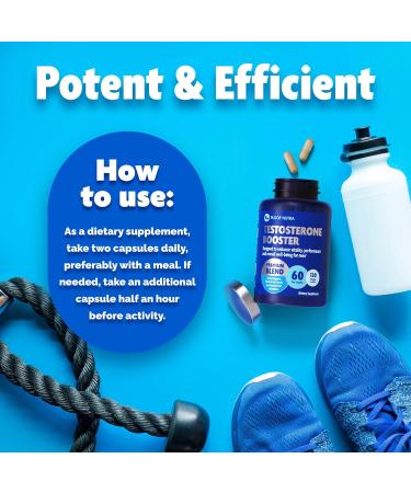 PLOOF Nutra Testosterone Booster Supplement for Men Male Enhancing Test Boost Ashwagandha Tongkat Ali Muscle Builder 120 Capsules - Buy Online on GoSupps.com