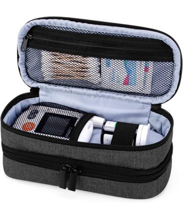 Yarwo Insulin Cooler Travel Case with Ice Packs - Diabetic Supplies Organizer for Insulin Pens and Glucose Monitors - Black - Buy Online on GoSupps.com