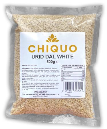 Chiquo Urid Dal White - 500g | Split Matpe Beans | Protein Rich - Buy Online on GoSupps.com