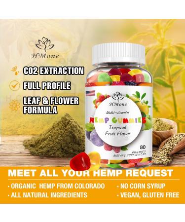 3 Packs Organic Hemp Gummies Extra Strengthen High Potency with Pure Hemp Oil Extract Vegan Edible Bear Candy - Non-GMO Vegan Low Sugar - Buy Online on GoSupps.com
