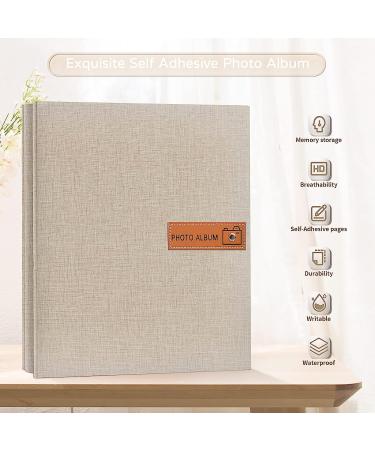 Popotop Large Self-Adhesive Photo Album - DIY Scrapbook with Metal Pen and Plastic Board | 60 Pages Picture Book for Mom, Family, Baby, and Wedding - Buy Online on GoSupps.com