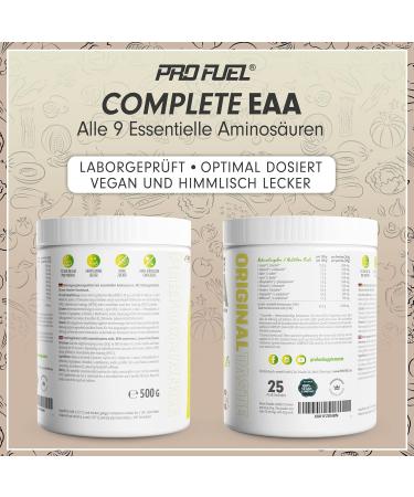 EAA Powder 500g Lemon Lime - 12 500mg Essential Amino Acids | Vegan Amino Workout Drink | Refreshing & Tasty | Complete EAA with All 9 EAAs - Buy Online on GoSupps.com