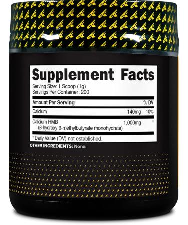 Primaforce HMB Supplement Powder (200g) (Unflavored) - Pure Calcium Beta-Hydroxy Beta-Methylbutrate - Buy Online on GoSupps.com