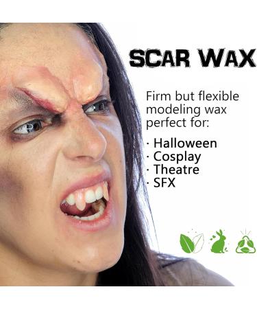 CCbeauty Professional Scar Wax (75g) for Special Effects Makeup - Halloween Cosplay Stage Kit with Double-Ended Spatula Tool - Buy Online on GoSupps.com