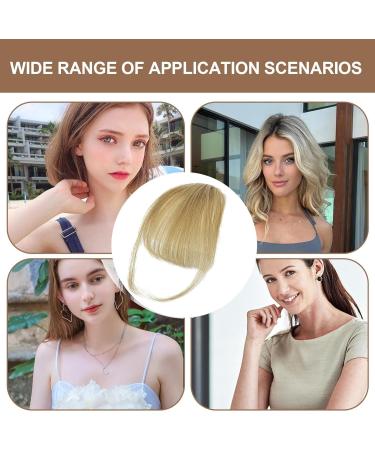 Clip On Bangs Human Hair - Human Hair Clip In Air Bangs | Natural Color Clip On Neat Bangs | Stylish Hair Bangs Fringe Hairpieces | Thick Bangs Extensions Neat With Temples Clip For Women gray gold - Buy Online on GoSupps.com
