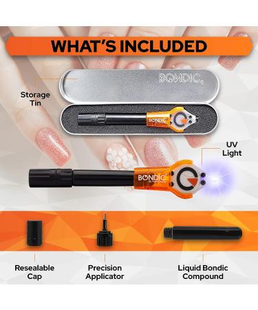 Bondic Super Glue LED UV Repair Kit - Adhesive Welding Tool for Fingernail Gems, Glass, Eyeglasses, & Crafts - Nail Repair Bonding with Light - Buy Online on GoSupps.com