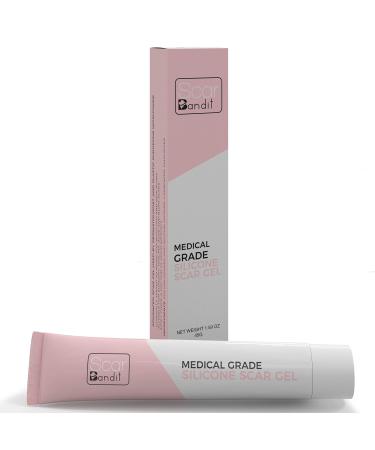 Scarbandit Advanced Scar Gel - Non-Sticky Keloid Scar Removal Medical Grade Silicone Gel for Skin to help on Stretch Marks Scar & Acne. Gel for Surgical and Burn Scar Fade Treatment (45g)