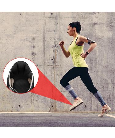 Sibba Sponge Heel Cushion Inserts | Self-Adhesive Heel Grips for Big Shoes | Anti-Blister Thick Pads - Black & Grey - Buy Online on GoSupps.com