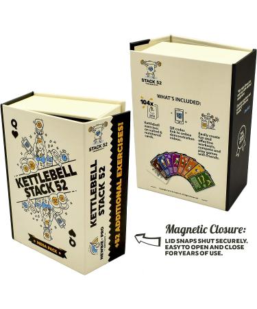 Stack 52 Kettlebell Exercise Cards - Workout Playing Cards with Video Instructions - Home Fitness Training Program for Kettlebell Moves and Conditioning Drills - 2019 Mega Pack - Buy Online on GoSupps.com