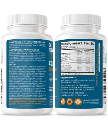 Dr. Tobias Colon 14 Day Cleanse Advanced Gut Cleanse Detox for Women & Men with Cascara Sagrada Psyllium Husk Senna Leaf & Probiotics Non-GMO Colon Cleanse 3 Bottles of 28 Capsules Each 28 Count (Pack of 3) - Buy Online on GoSupps.com