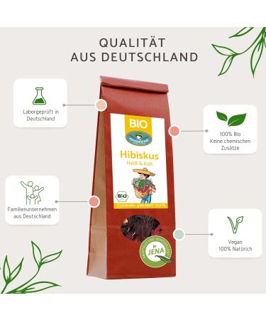  PEPPERMINTMAN Organic Red Hibiscus Flowers 100g Hot and Cold - Buy Online on GoSupps.com