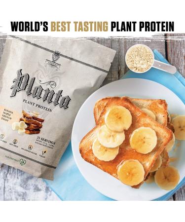 Ambrosia Planta - Organic Plant-Based Protein | Vegan & Keto Friendly | Gourmet Banana Maple Flavor | No Bloating or Stomach Upset | Gluten & Soy Free | 25 Servings - Buy Online on GoSupps.com