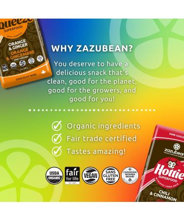 Zazubean SUPERFOODS Chocolate bars - Organic Vegan Fair trade Gluten free Soy Free (Pride Variety Pack) - Buy Online on GoSupps.com