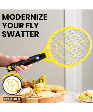 Zap It! Electric Fly Swatter Racket & Mosquito Zapper - 4000V Bug Zapper - USB Rechargeable - Indoor Safe - Yellow - Buy Online on GoSupps.com