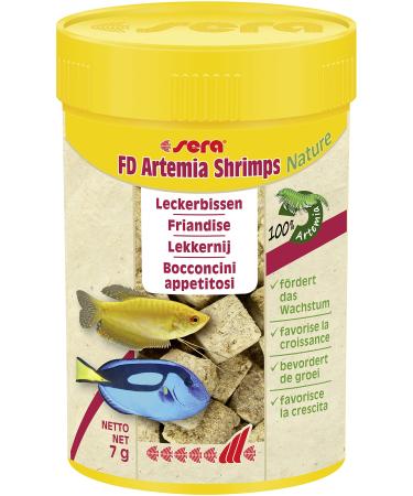 Sera FD Artemia Shrimps Nature 100 ml - the treat for healthy growth - fish feed for the aquarium with very high usability so fewer algae artemia 7 g (1 Pack) - Buy Online on GoSupps.com