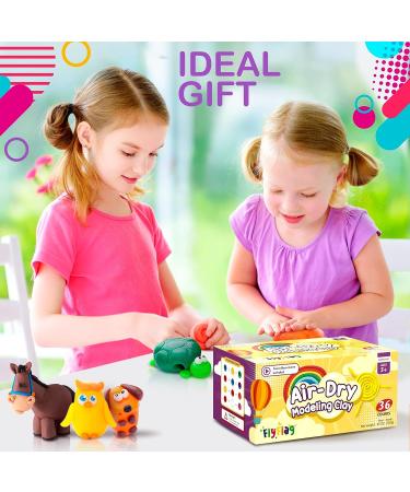 36 Colors Air Dry Clay Kit for Kids with Tools, Tutorials - Soft & Ultra Light Modeling Clay Set - Buy Online on GoSupps.com