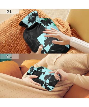 Dinosaur Hot Water Bottle with Cover - 1L BPA Free | Small Hot Water Bag for Pain Relief Back Pain & Therapy - Buy Online on GoSupps.com