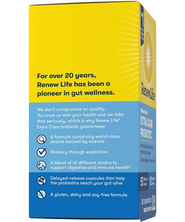 Renew Life Extra Care Ultimate Flora Probiotic 50 Billion - 30 Vegetarian Capsules - Buy Online on GoSupps.com
