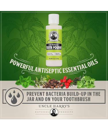 Uncle Harry's Remineralizing Tooth Powder - Natural Enamel Support & Whitening | Sensitive Teeth & Gum Health | Fresh Breath | Peppermint 4oz - Buy Online on GoSupps.com