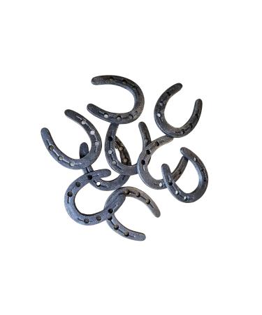 Carver's Olde Iron Mini Zinc Horseshoes 25 pc Set 2" x 1 3/4" for Decoration and Crafts w/Token