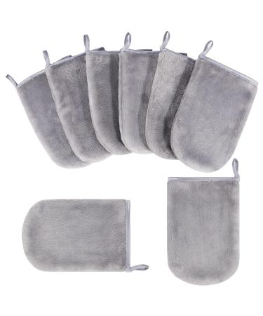 Phogary 8-Pack Microfiber Washing Gloves | Soft Flannel Spa Cloths | Reusable Makeup Remover | European Style Washcloths 15x21 cm (Gray) - Buy Online on GoSupps.com