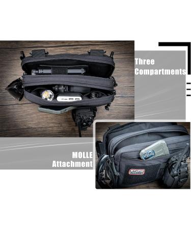 CLTAC Tactical Chest Rig Bag Concealed Carry CCW Sling Backpack Military Molle Utility Admin Pouch IFAK Medical EMT Organizer EDC Pack for Outdoor Hunting Shooting Hiking with Harness Black(Holster Included) - Buy Online on GoSupps.com