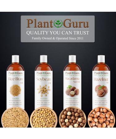Plant Guru Rice Bran Oil 8 fl. oz. 100% Pure & Natural Carrier Oil for Skin Face Body and Hair Moisturizing. Great for DIY Creams Lotions and Lip Balms. - Buy Online on GoSupps.com