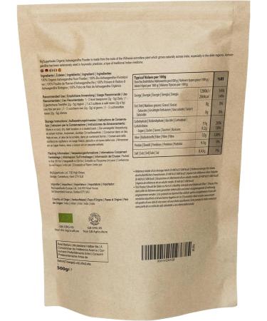 MySuperfoods Organic Ashwagandha Powder 500g | Rich in Vitamin B6 & B12 | 100% Pure & Natural | Pack of 1 - Buy Online on GoSupps.com