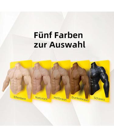 Buy Smitizen Silicone Muscle Suit for Men - Realistic Upper Body Cosplay Costume | Halloween & Carnival Ivory - Buy Online on GoSupps.com