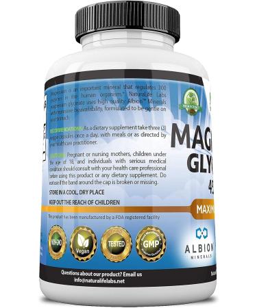 450mg Magnesium Glycinate Albion Minerals TRAACS Chelate | Vegan, Non-GMO - Supports Muscle, Bone, and Heart Health - Buy Online on GoSupps.com