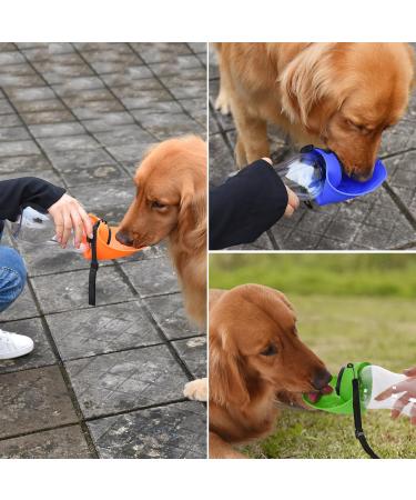 Large Dog Water Bottle - 24oz Portable Pet Water Bottle for Travel | Safe Spout Perfect for All Dog Breeds - Orange - Buy Online on GoSupps.com
