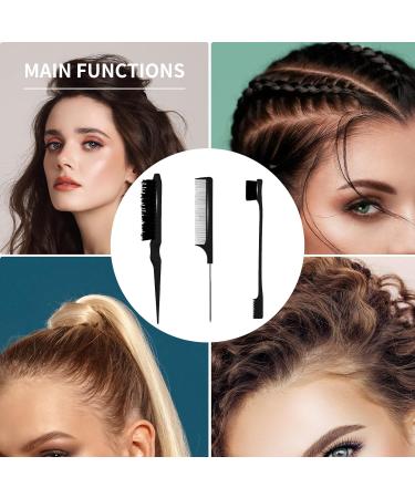 3-Piece Hair Styling Comb Set for Women, Babies, and Kids - Black - Buy Online on GoSupps.com