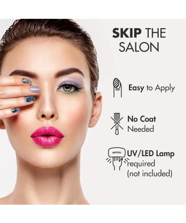 MOYOU LONDON Gel Nail Strips 20 Pc + Free UV Lamp | Easy Apply & Remove for Salon-Quality Manicure - Buy Online on GoSupps.com
