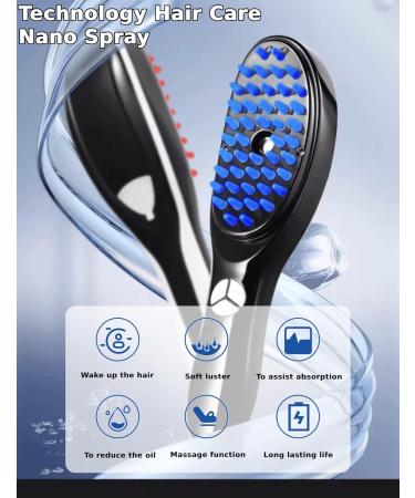 LED Light Electric Scalp Massage Comb - 46 Soft Heads & Spray Function | Essential Oils Compatible for All Hair Types | #811 - Buy Online on GoSupps.com